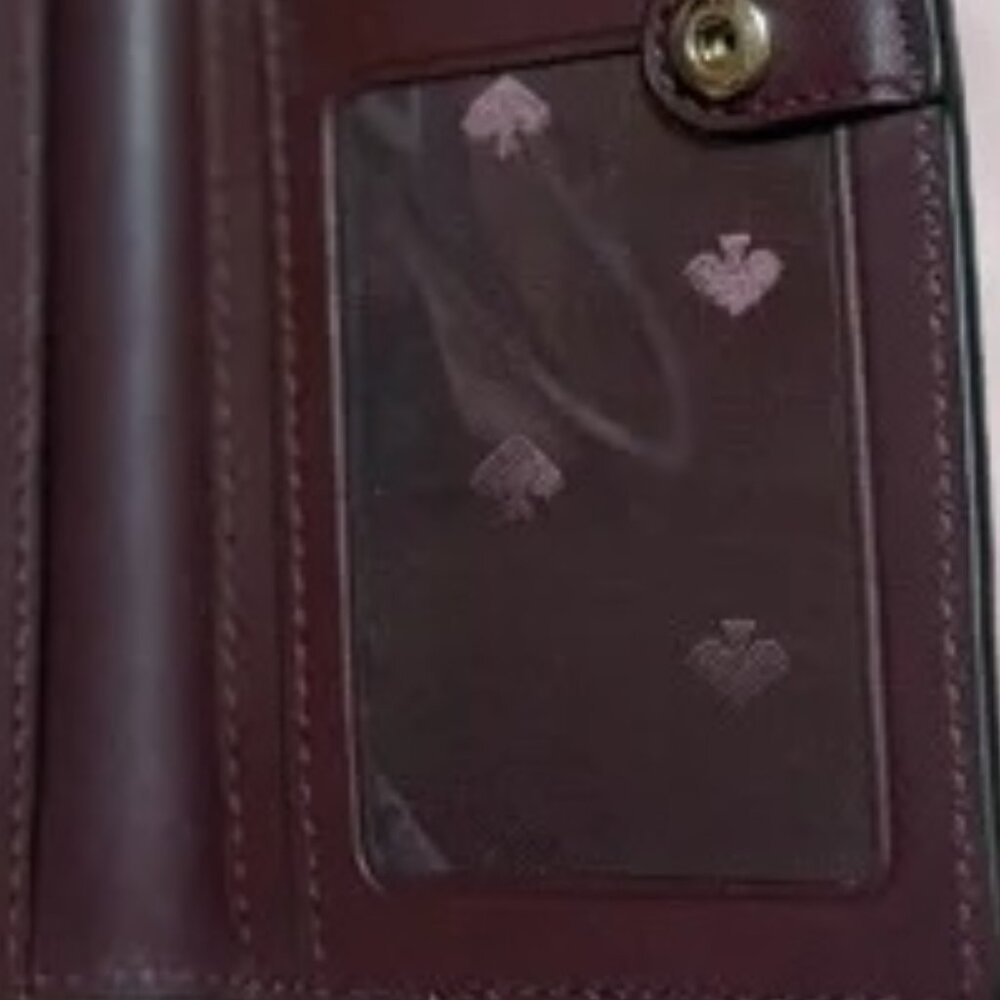 Kate Spade Cherrywood Saffiano Leather Large Slim Bifold Wallet - Picture 4 of 4